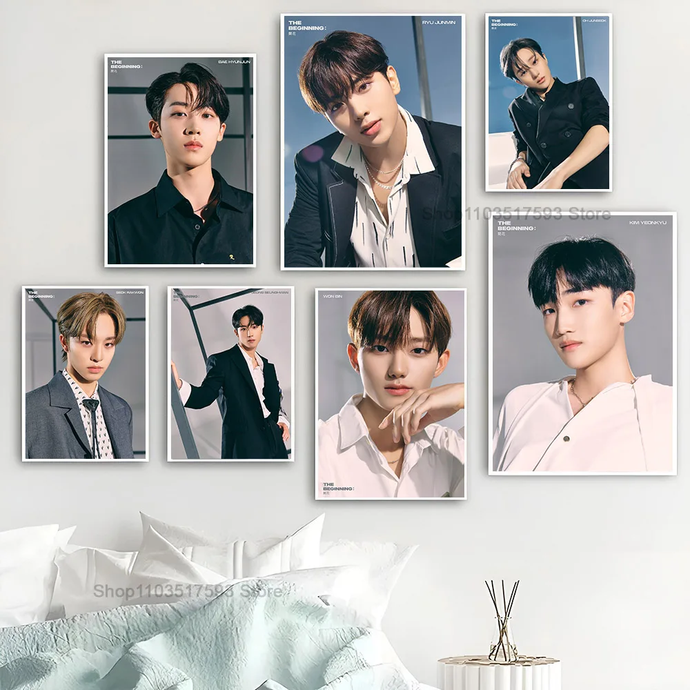 Kpop Group ATBO The Beginning Music Album Poster Stickers Bedroom Bedside Wall Hanging Painting Living Room Cafe Entrance Mural