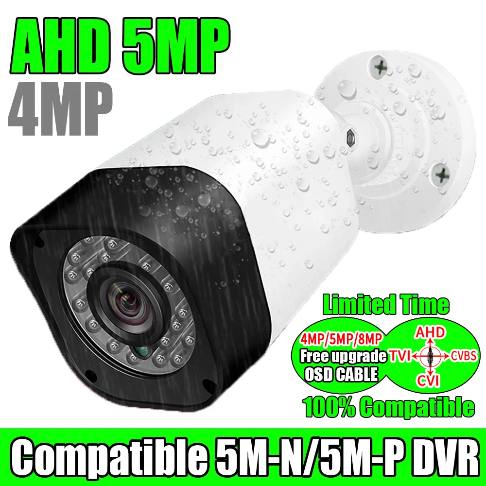 

Full HD 5MP Security CCTV AHD Camera 4in1 4MP 5M-N 2K Coaxial Digital Analog For Home Outdoor Waterproof Ip66 IR Night Vision