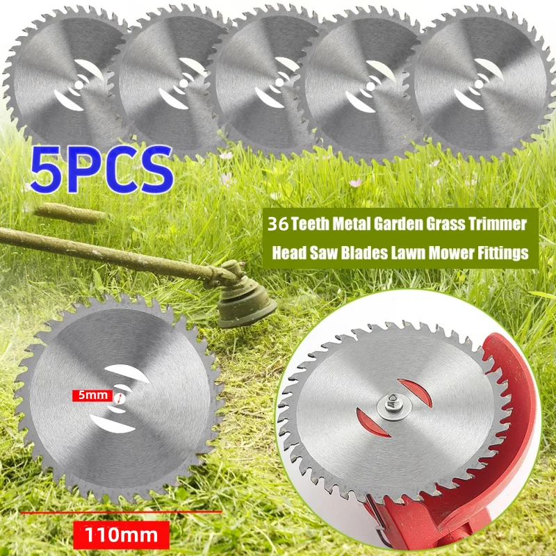 4 Inch 36 Teeth Round Mower Blade Alloy Trimmer Head Heavy Duty Garden Weed Cutting Tool Accessory
