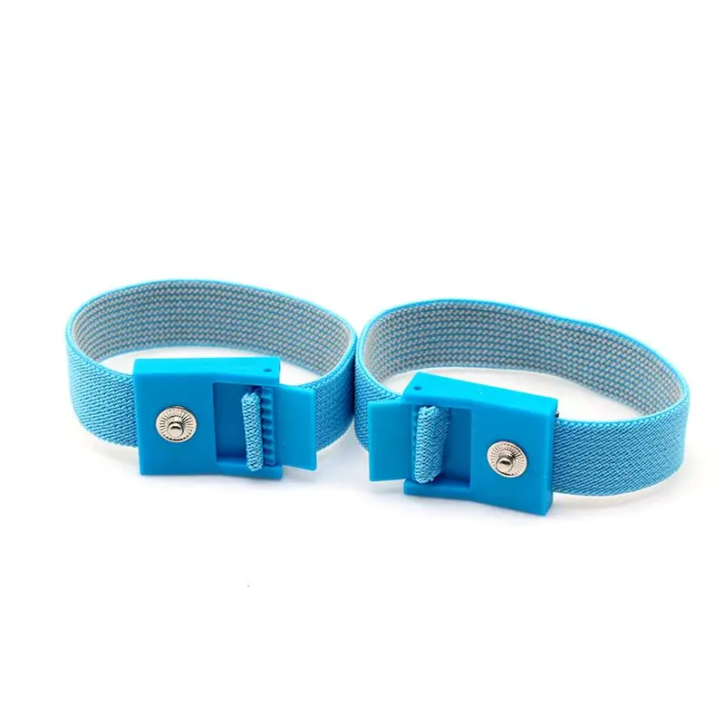 Conductive Adjustable Estim Wrist Strap Components 2pcs/4pcs Blue Stim Loops with DC3.5mm Snap Wires