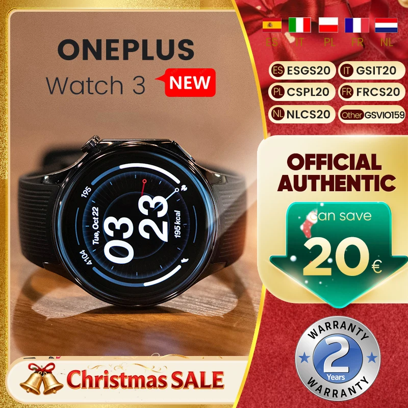 Version mondiale OnePlus montre 3 montre intelligente 1.50 pouces LTPO AMOLED affichage Snapdragon W5 processeur double fréquence GPS Wear OS