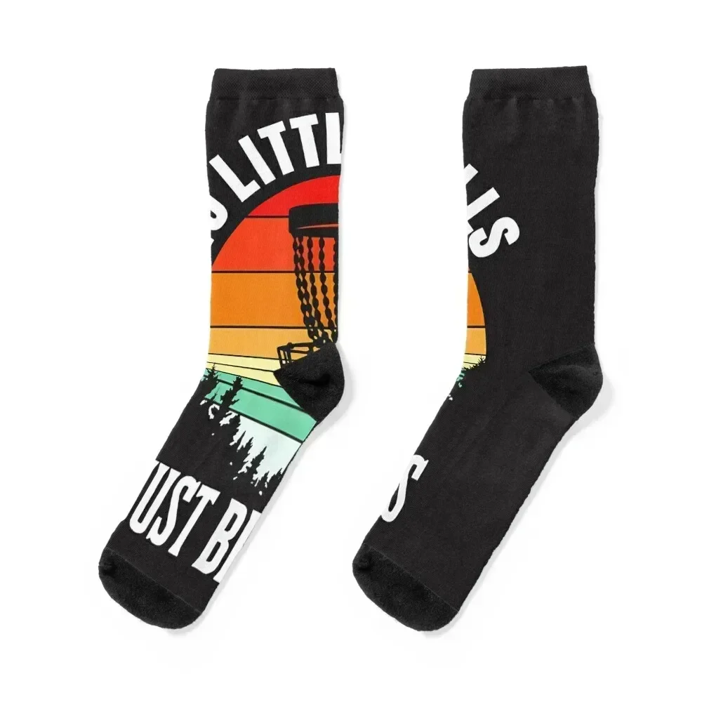 

No Little Balls Just Big Discs retro funny disc golf Socks summer cotton sports stockings Socks Women Men's