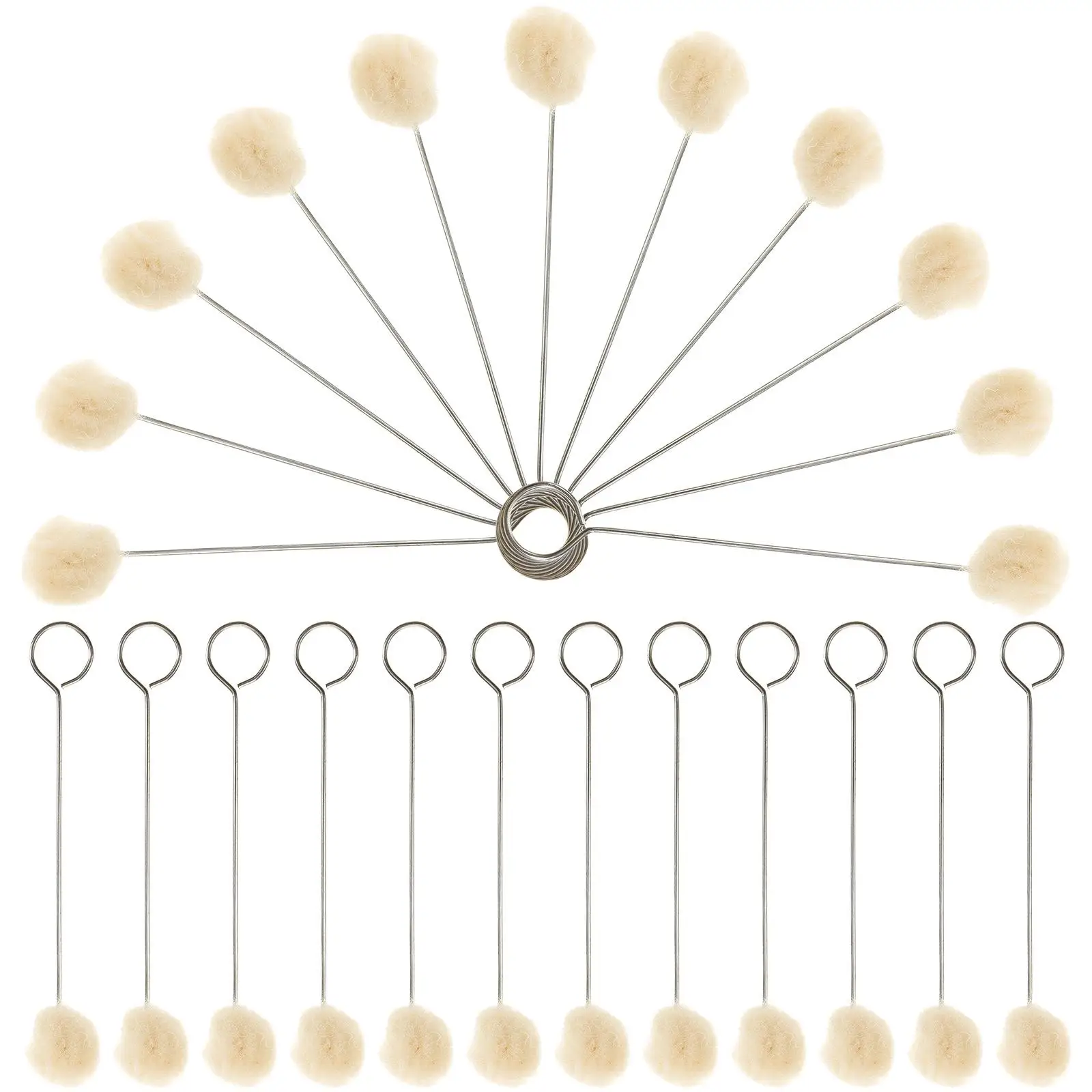 

50 Pcs Wool Ball Brush Dye Tool Suede Accessories Shoe Applicator Cleaning Brush Sponge Steel Wool Daubers