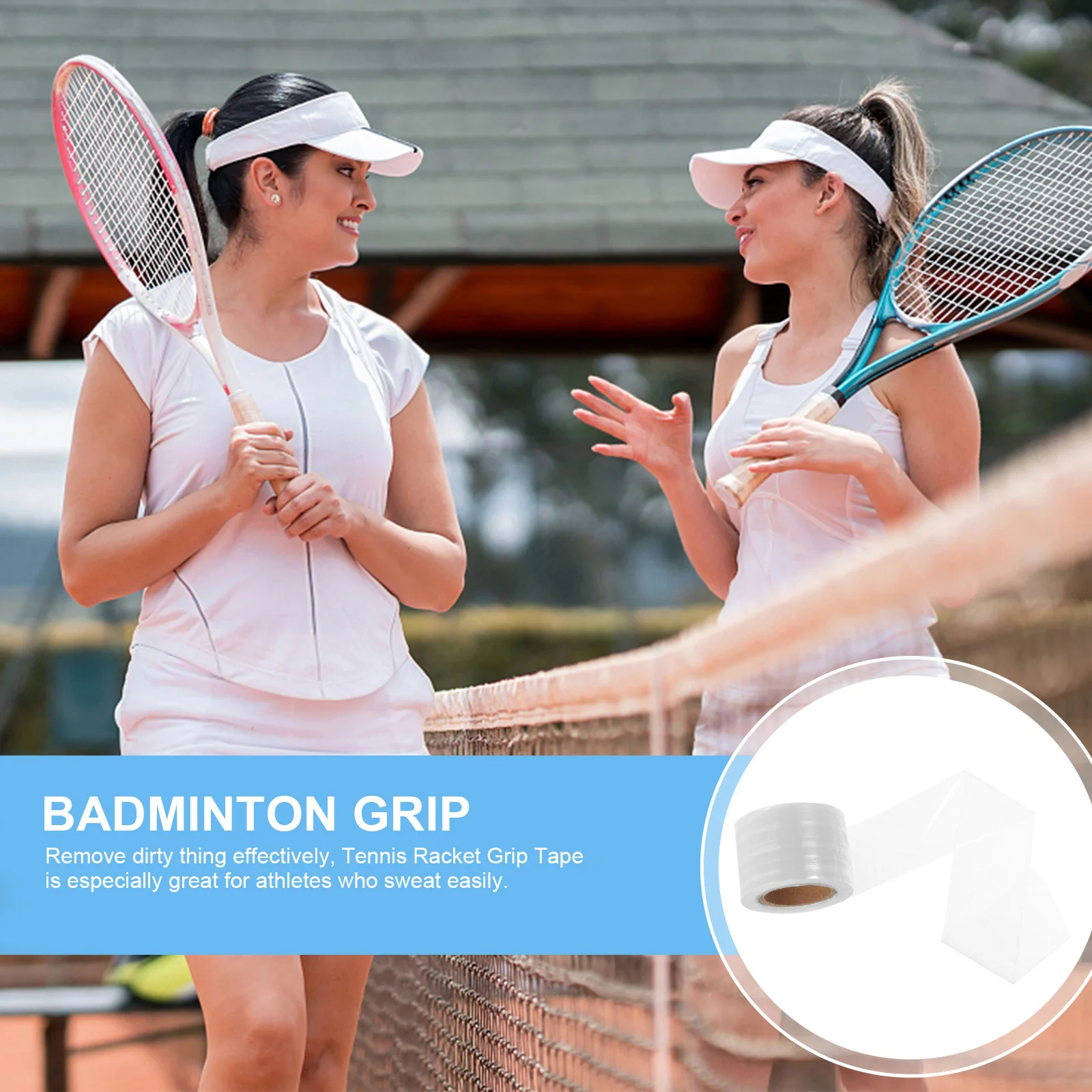 1 لفة مضرب ماص للعرق شريط لحام المضادة للانزلاق مقبض التفاف للتنس مضرب كرة الريشة إكسسوارات رياضية قبضة كرة الريشة #2