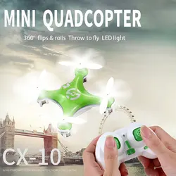 CX-10 Mini Drone 2.4G 4CH 6 Axis LED RC Quadcopter Toy Helicopter Pocket Drone With LED Light Toys For Kids Children