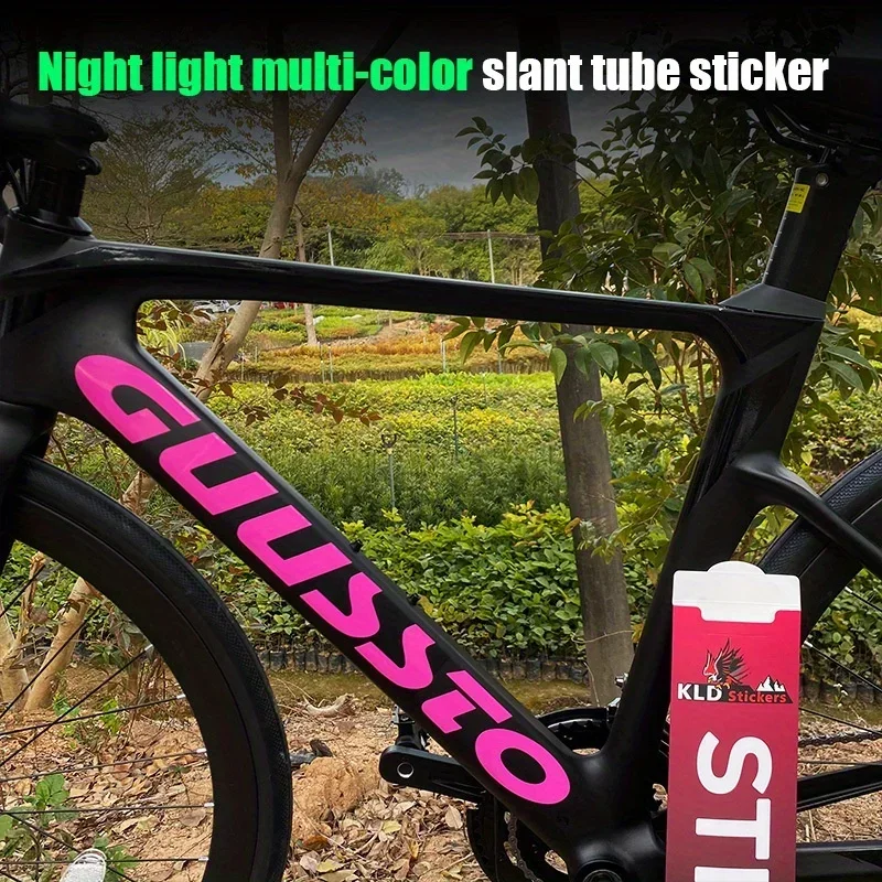 

Наклейки из 2 шт./компл. — яркие и красочные светящиеся в темноте диагональные наклейки на трубку для рамок шоссейных велосипедов, идеально подходят для езды