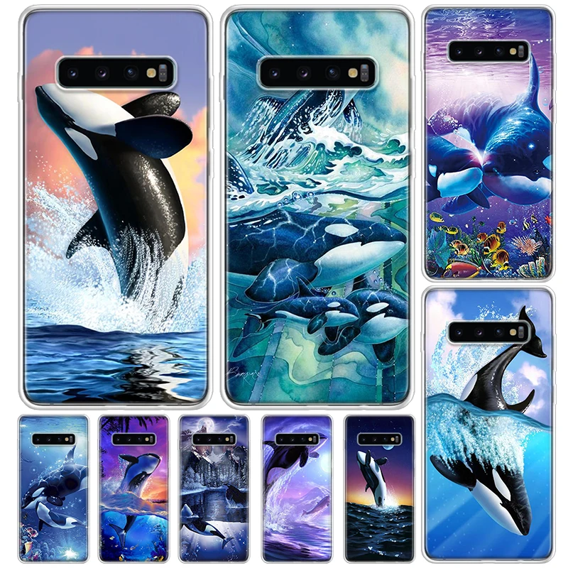 Sea Orcinus Orca Cover For Samsung Galaxy S23 S22 S24 Ultra S21 Plus S20 FE Phone Case S10 + S10E S9 S8 Print Coque