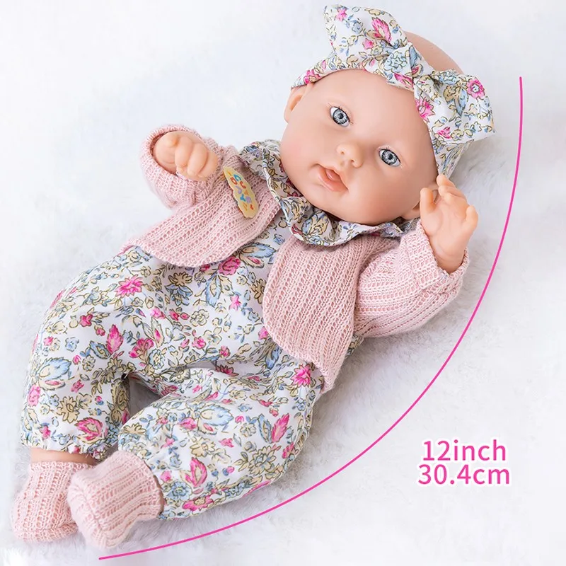 30 ซม./12 นิ้ว Reborn ตุ๊กตากันน้ําไวนิล Bebe ตุ๊กตาเสื้อผ้าเหมือนจริงตุ๊กตาของเล่นเด็กของขวัญ
