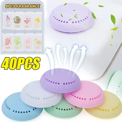 40Pcs Toilet Solid Air Freshener Aromatherapy Fragrance Lasting for Wardrobe Car Household Round Air Fresher Bathroom Supplies