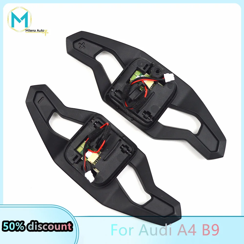 For Audi A4B9 Steering Wheel Large Paddles Black Steering Wheel Shift Assist Paddles