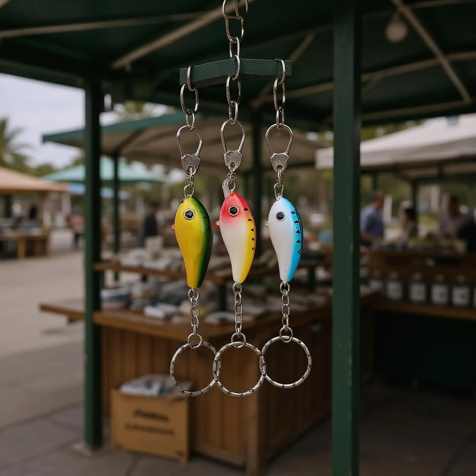 

Fishing Lure Keyring 3 Pieces Realistic Cute Fish Bait Keyrings Charm For Handbags Fashion Keychains Souvenir For Men Son