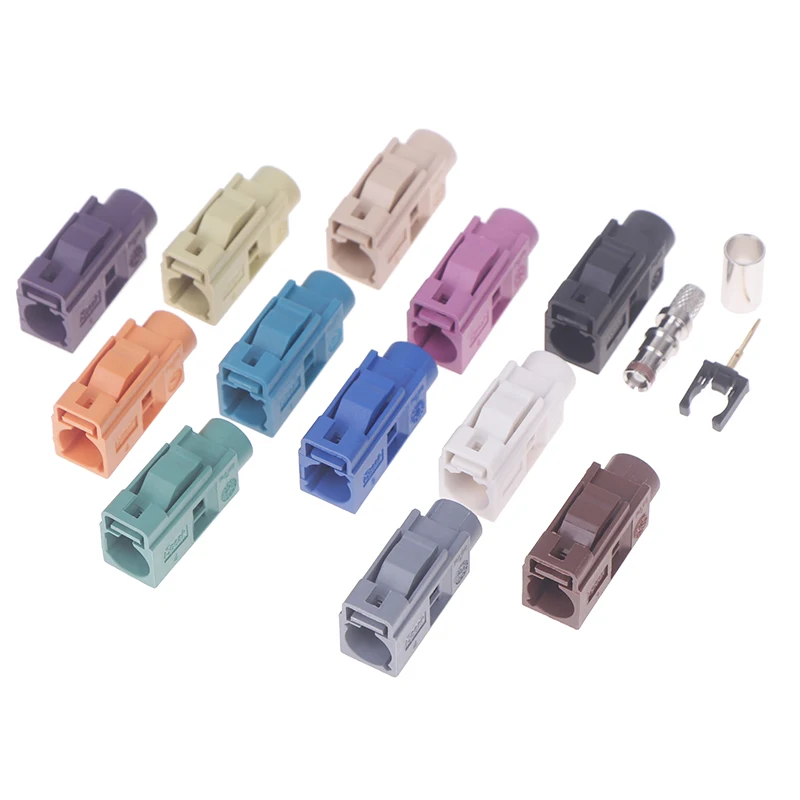 1 peça fakra fêmea 50-3 ral 9001 fakra conector rf conectores de fio coaxial para rg316/rg174/rg178 cabo rabo de porco