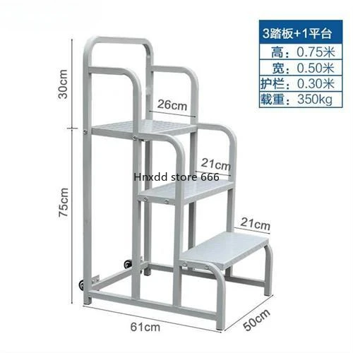 Climbing tally ladder Climbing car Silent wheel Platform Warehouse Supermarket Removable