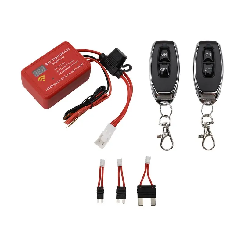 Anti-Theft Immobilizer Digital Oil Circuit Drive Voltage Fuel Cut Off Device 12V 24V For Car Yacht Motorcycle Scooter