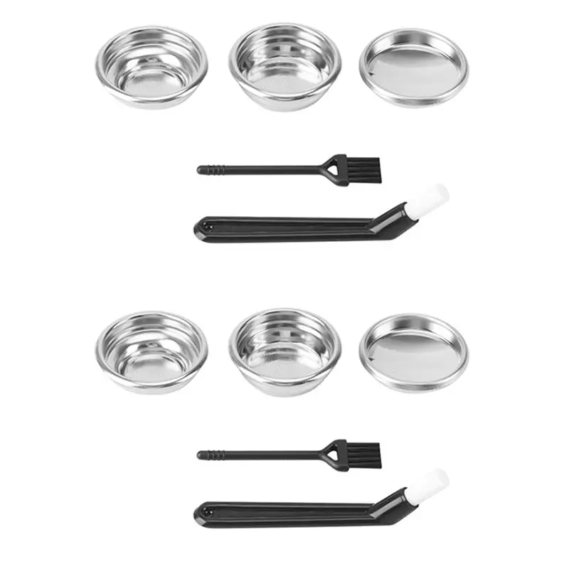2 Set 58Mm Filter Basket Cup For Espresso Bottomless Portafilter,For Breville 9,Nuova,La Marzocco,E61 Gemilai-B61B