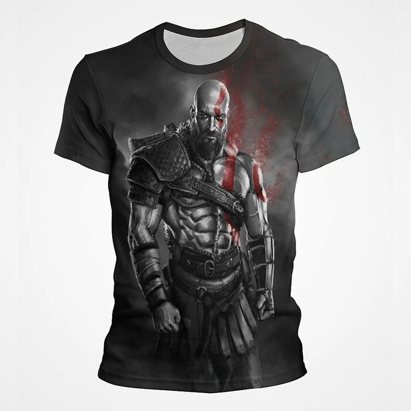 

New God of War T-Shirts Game 3D Print Streetwear Men Women Casual Fashion Oversized Short Sleeve T Shirt Kids Tees Tops Clothing