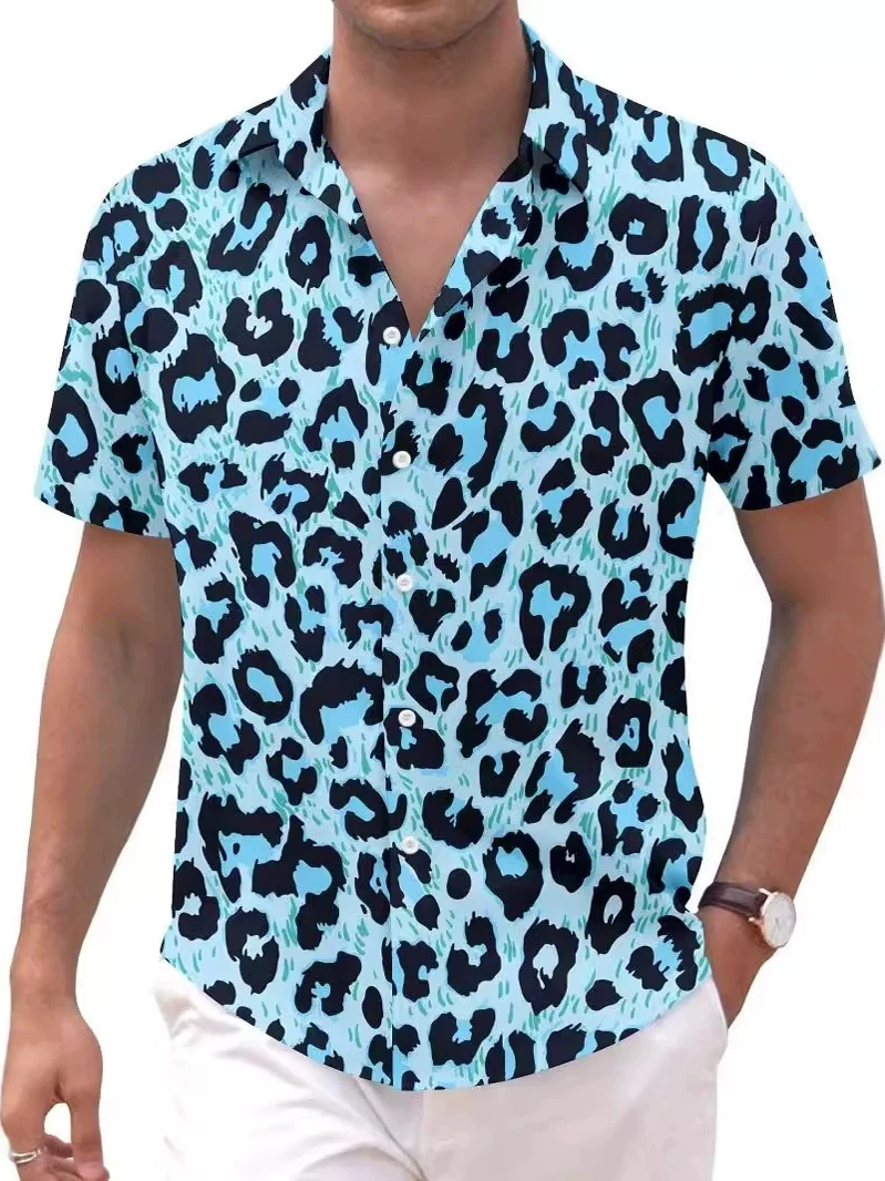 

Men's Floral Print ort Sve irt Collared Summer Casual Loose Fit Mid-aged Men's Faion Chinese Brand ex Clothing