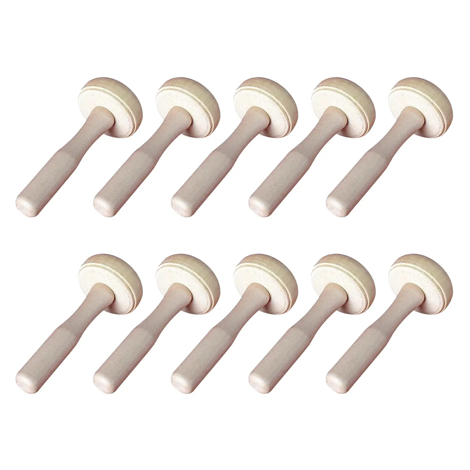 

Набор из 10 деревянных валиков для тиснения в форме грибов для детских творческих проектов, набор для рукоделия в стиле природы, грибовидные валики для тиснения