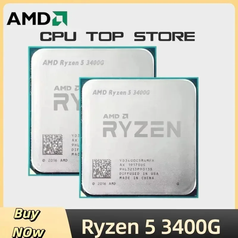 AMD Ryzen 5 3400G Hot Selling AM4 IGP Chip YD3400C5M4MFH Quad Core 8 Thread 3.7GHz 65W Brand New Desktop Processor In Stock