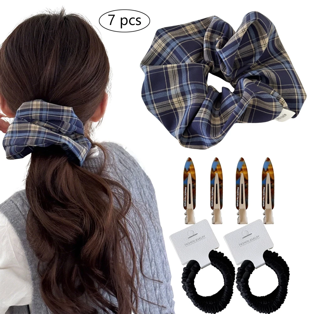 

7 PCS Set for Daily Makeup washing Gift Korean style Hair band lady clip vintage head accessories adults kpop japanese barrette