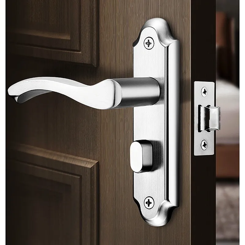 

Bathroom Door Lock Toilet Room Bath Lock Universal Lock Indoor Aluminum Door Handle Single Latch Household Use
