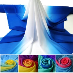 58'' Wide By Meter Ombre Chiffon Fabric Gradual Wedding Stage Dancing Material