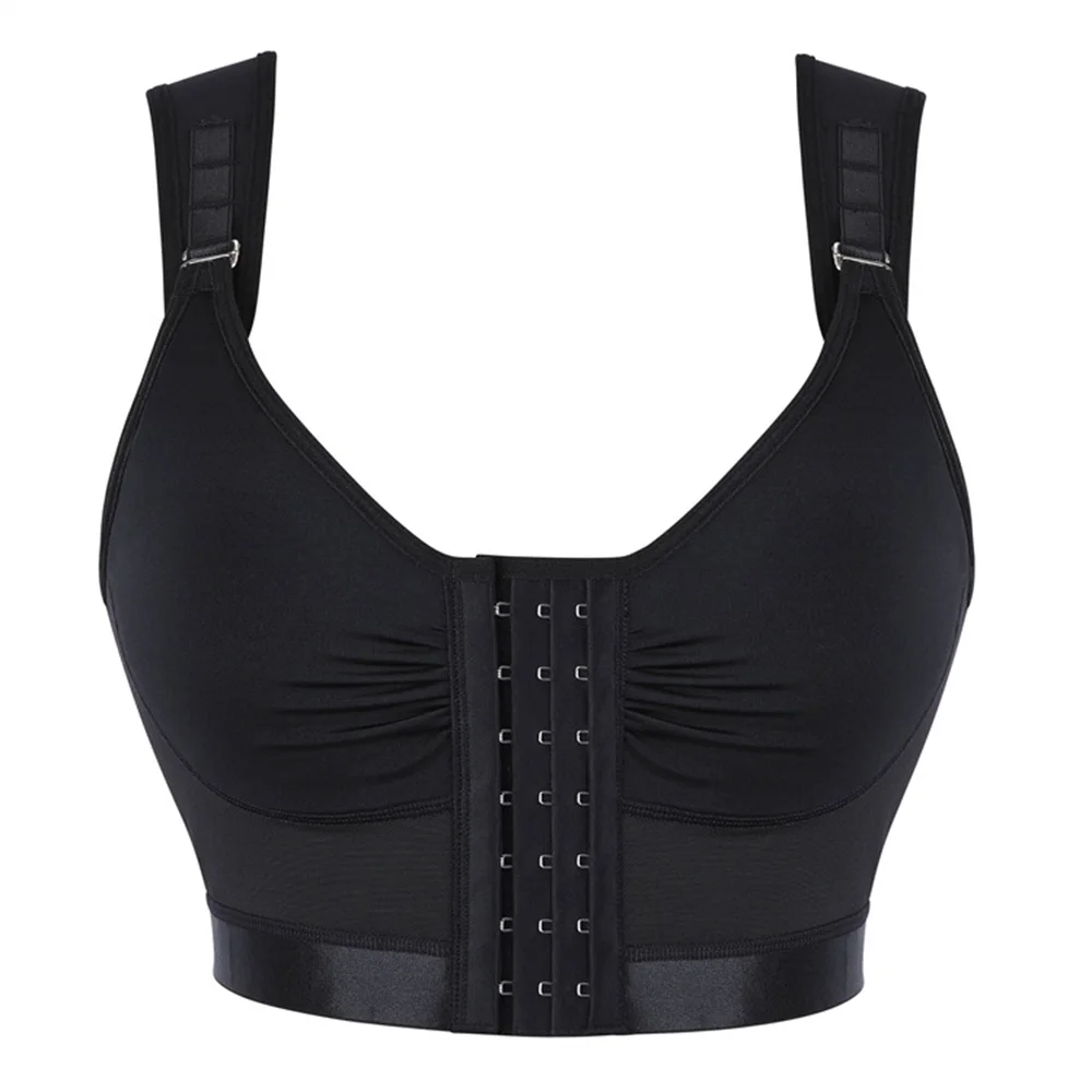 

Women Seamless Padded Push Up Post-Surgery Bra Front Closure Brassiere Vest Underwear Gather Adjustable Sports Bra