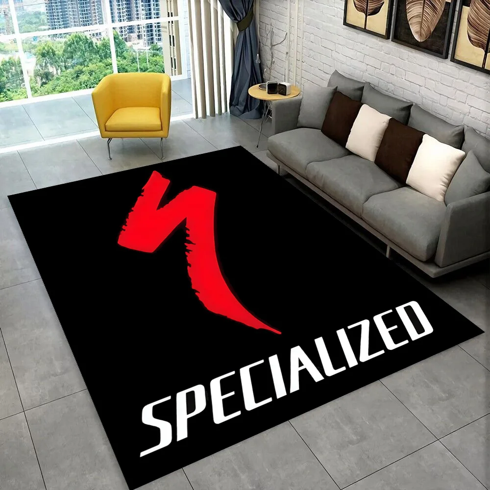 Tapis de Moto avec Logo de vélo spécialisé en 3D, pour la maison, le salon, la chambre à coucher, le canapé, décor de paillasson, tapis de sol antidérapant pour enfants, cadeau