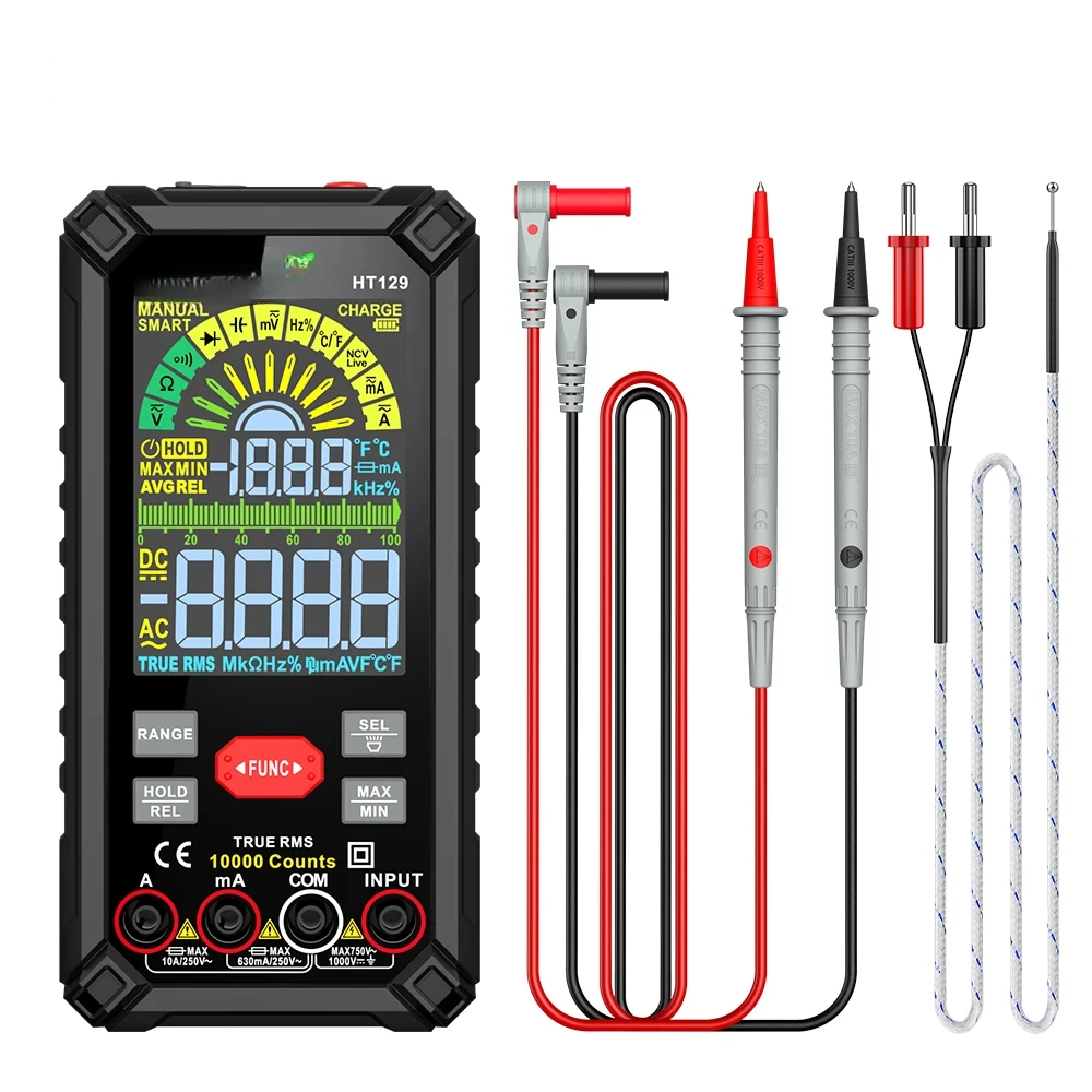 Habotest HT129 10000 Counts Can Charged High Precision Professional Measure Function True RMS Autorange Smart Digital Multimeter