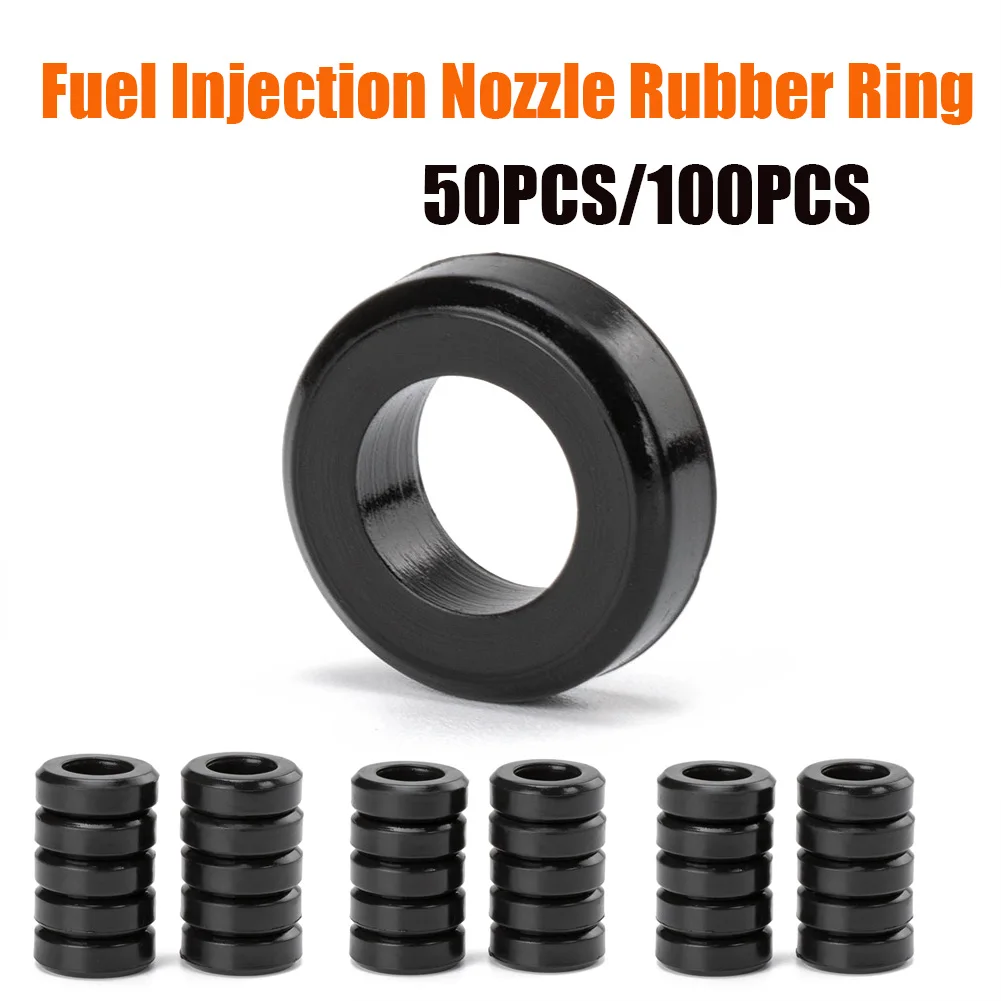 

50pcs/100 PCS Fuel Injection Nozzle Rubber O-Ring For Toyota For Corolla Matrix 1.8L For Suzuki For Swift MZ 1.3L