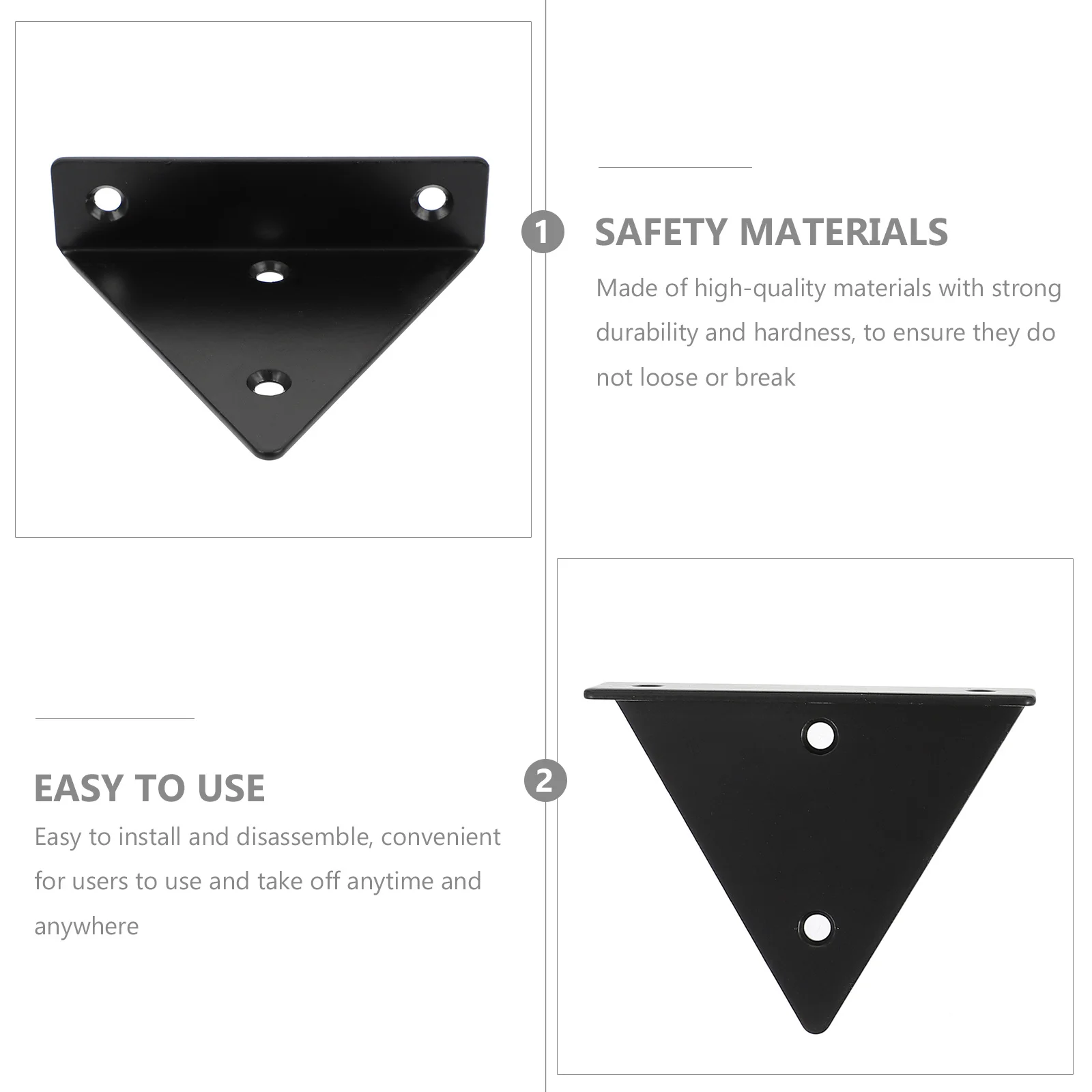 

4 шт. настенные полки, сверхмощные металлические кронштейны для полок, стабильное утолщение, высокая прочность, простая установка, кронштейны для полок