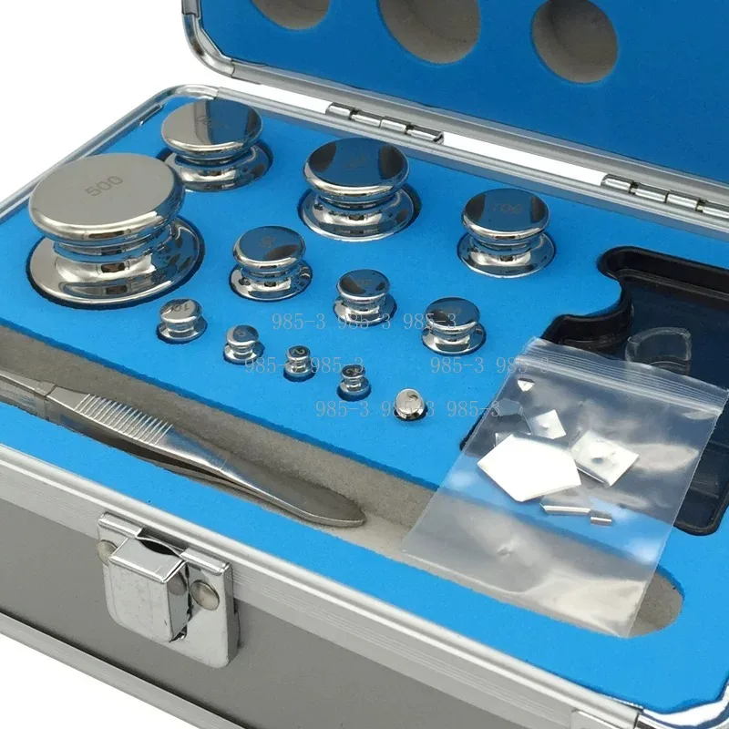 304 Stainless Steel Calibration Weights Kit, 24pcs Precision Weight Set 1mg-500g
