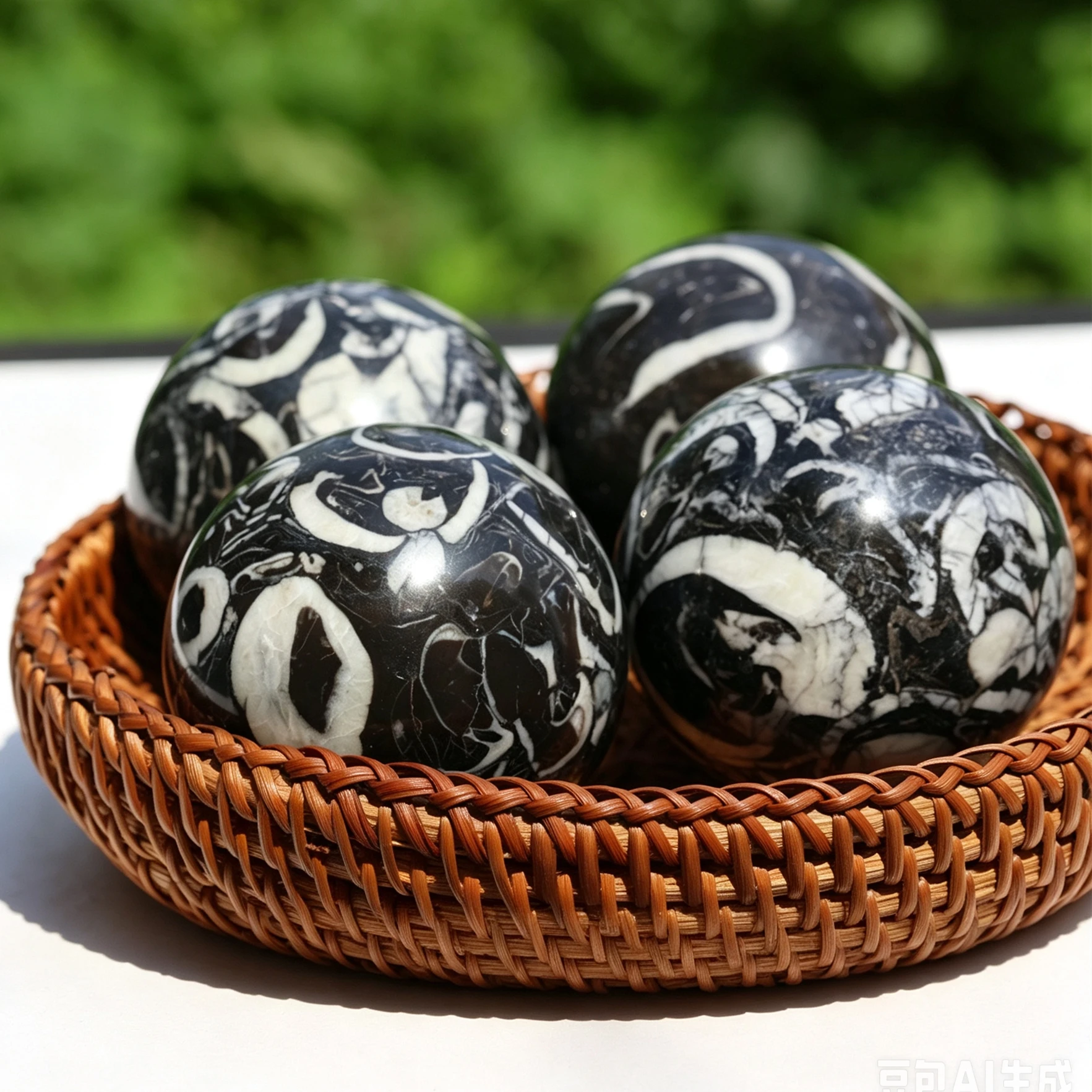 Artificial Trilobite Stone Ball Replica Fossil Sphere Ornamental Carving Geological Teaching Specimen Home Decor