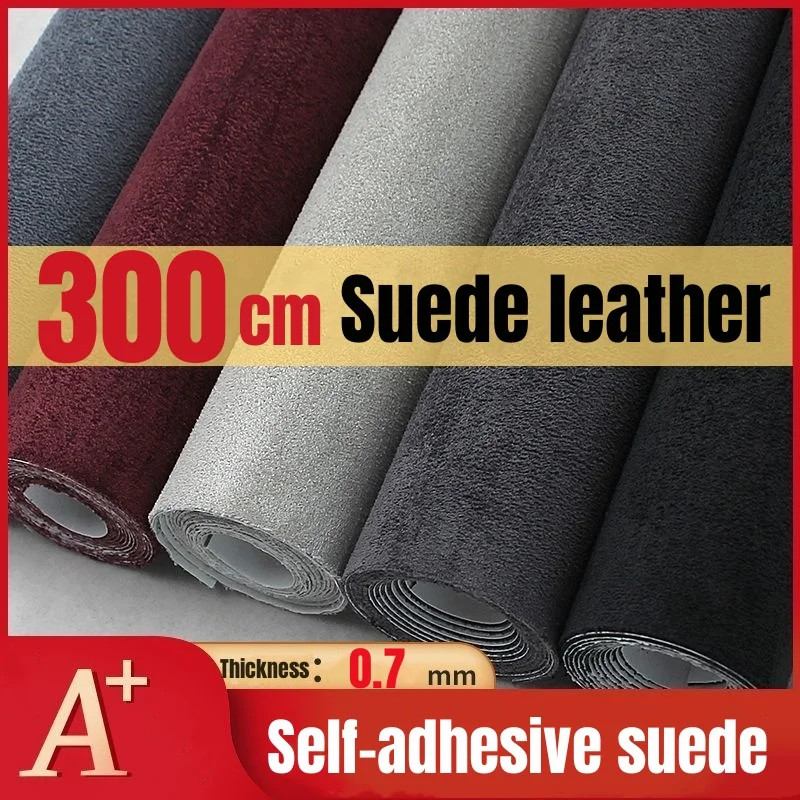 Self Adhesive Suede Fabric for Car Interior Renovate Velvet Self-adhesive Leather Repair Patches Roll Wrap Leathercraft Stickers