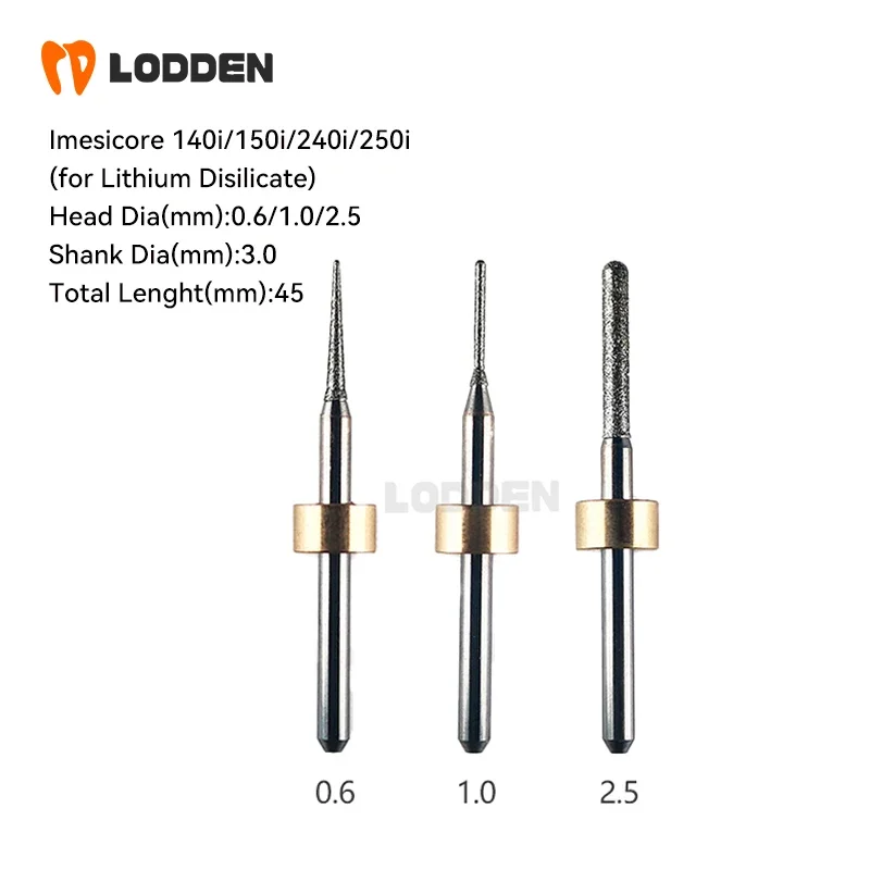 Imes-Icore Dental Milling Burs 350i/250i/240i/150 D3 for PMMA Zirconia Lithium Disilicate Material CAD/CAM Milling Cutter Tools