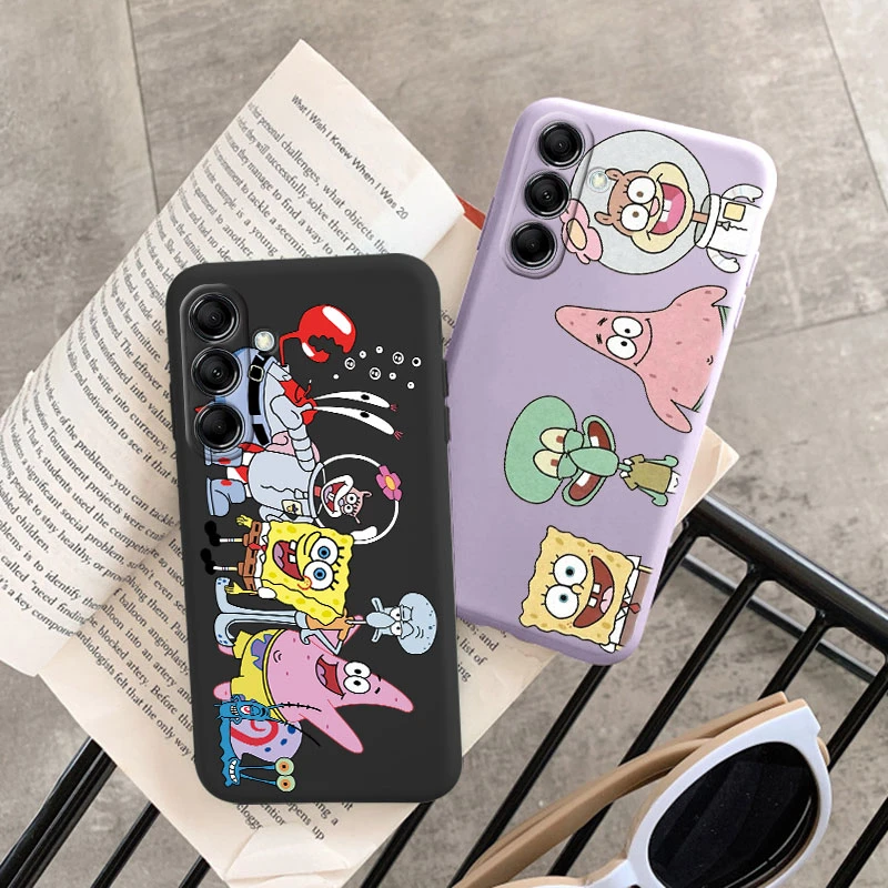 Funny Cartoon SpongeBob SquarePants Phone Case for Samsung Galaxy A25 A 25 5G Cute Patrick Star Soft Shell Silicone Back Cover