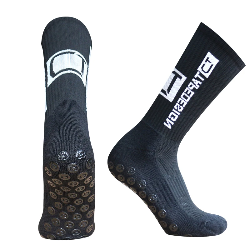 Round tapedesign football socks Slip Anti Silicone Suction Cup Grip Soccer Socks Sports Men Women Baseball Rugby Sock