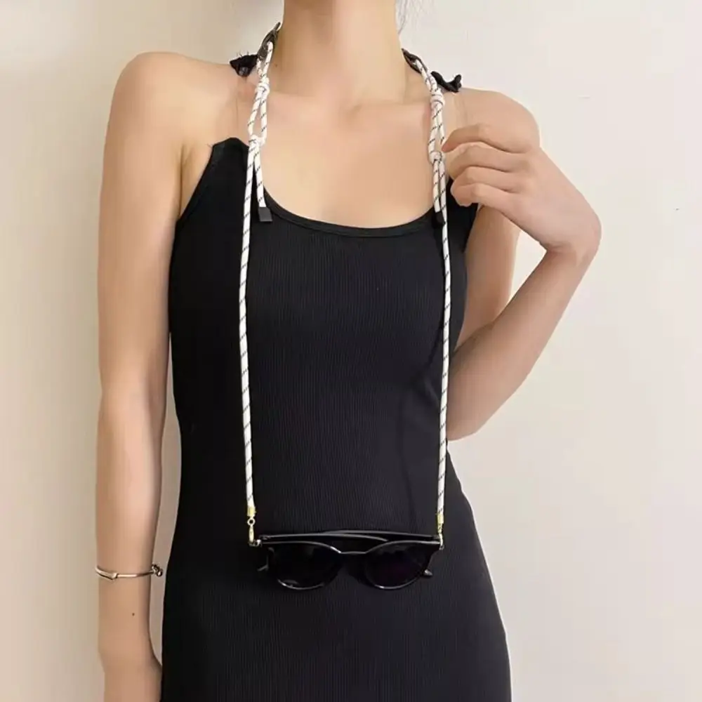 مكافحة سقوط حبل نايلون سلسلة النظارة نسج الرقبة حزام سلسلة النظارات الحبل الملونة نظارات تخزين الحبل #4