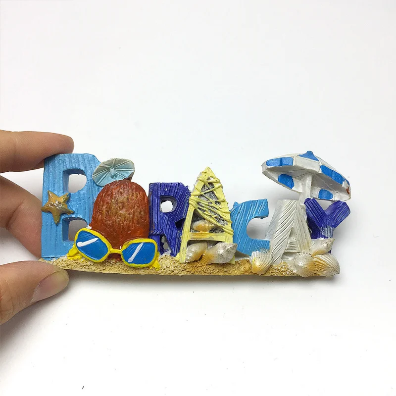 

Philippines Boracay Creative Painted Letters Cultural and Creative Magnetic Refrigerator Stickers3dTravel souvenirs and home dec