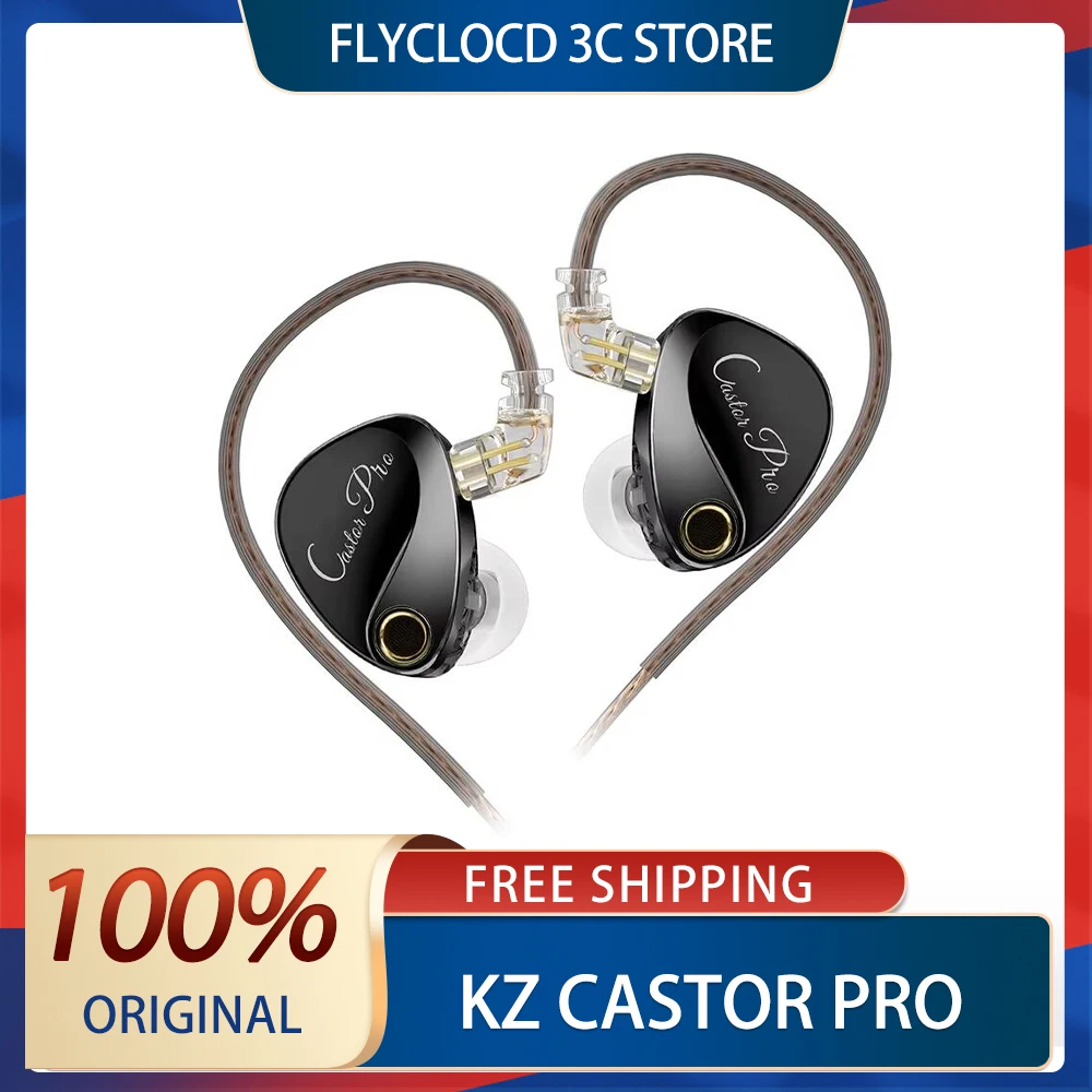 Kz Castor Pro Wired Earphone 2dd High-End Tunable Castorpro Hifi Sound Quality Bass Headsets Customized In Ear Music Earphones