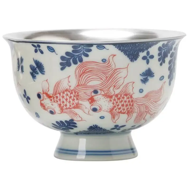 100 مللي ليو يين ذهبية اللعب فنجان الماء كوب رئيسي فنجان الشاي المنزلية الراقية الكونغ فو طقم شاي تذوق الشاي كوب خاص هدية صندوق