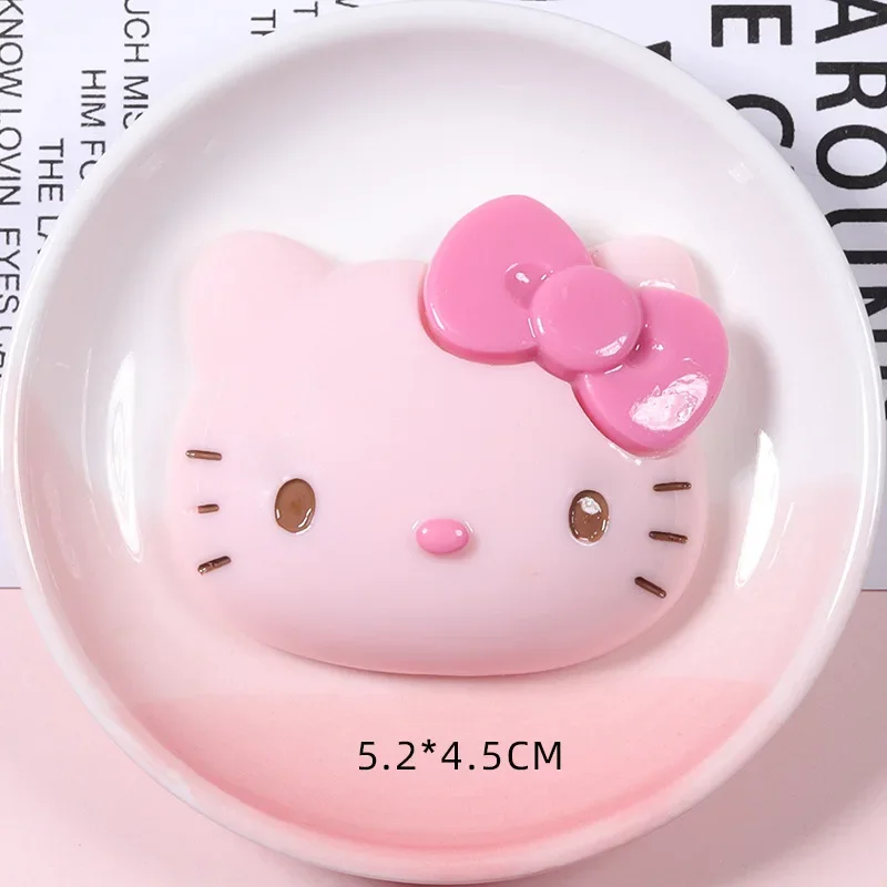 Sanrio hello kitty anime diy acessórios de resina bonito dos desenhos animados geladeira adesivo caso do telefone móvel decoração presentes para meninas