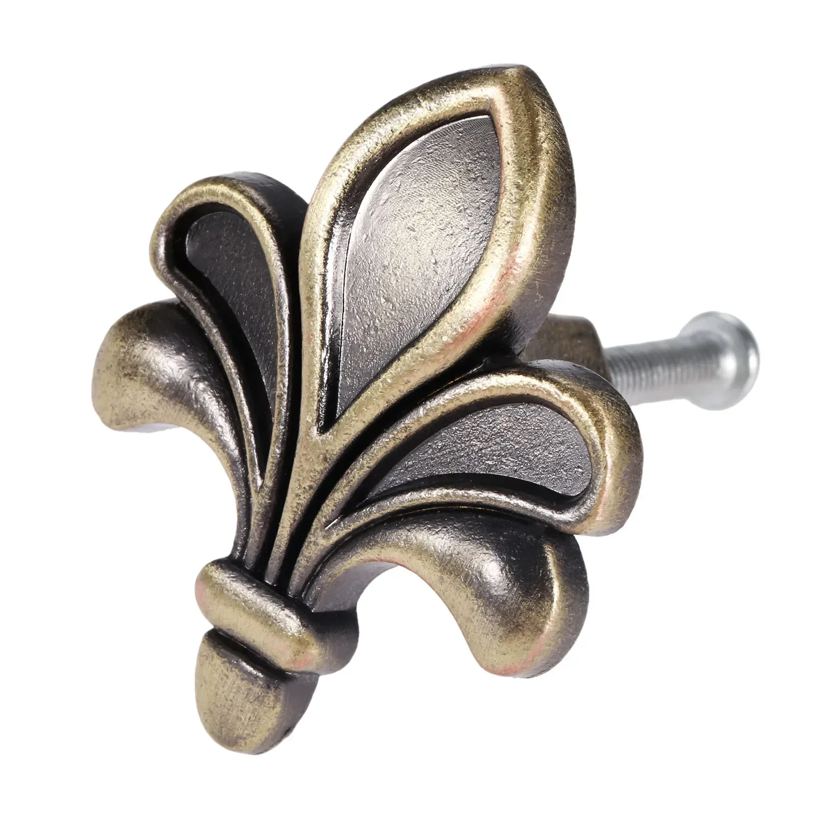 1Pc Antique Bronze Iris Flower Single Hole Drawer Knobs Furniture Wardrobe Door Handle Kitchen Cupboard Cabinet Handle Pull Knob
