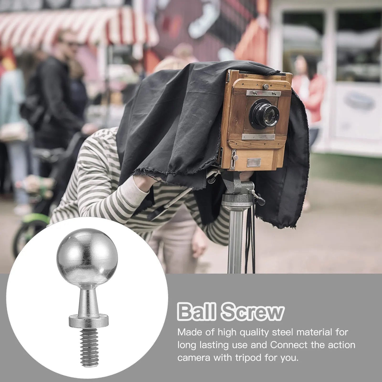 

FELTECHELECTR Screw Adapter 20mm 1/4-20 Thread Steel Connector Lightweight for Camera Tripod Vlogging Projector