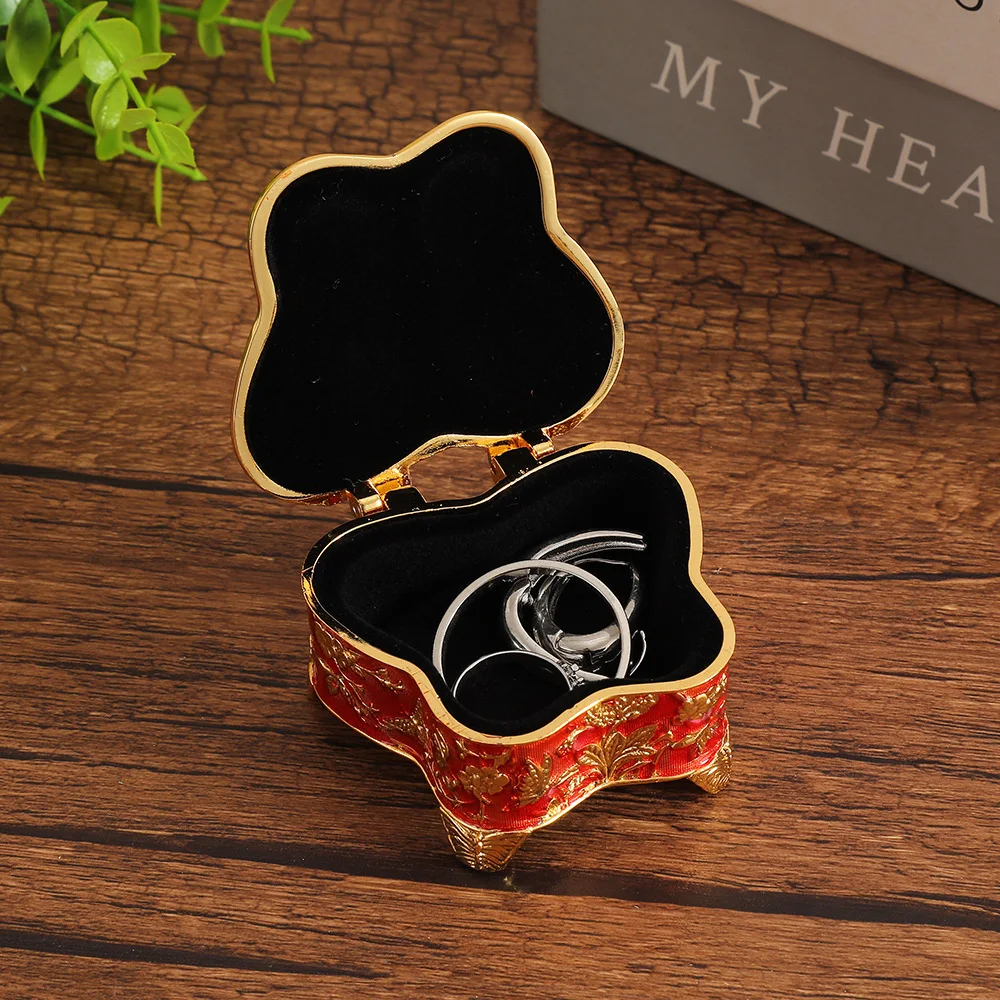Vintage Metal Butterfly Shape Jewelry Box Rings Necklaces Earrings Trinket Gift Box Organizer Keepsakes Case for Girls Women