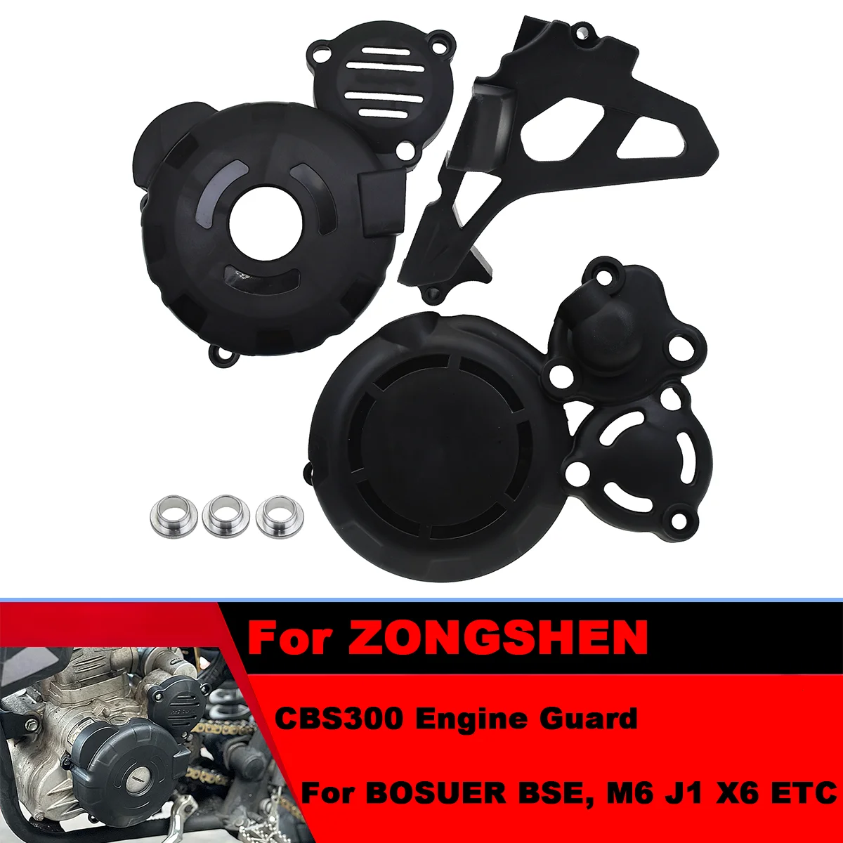 Motorcycle Magnetic Motor Clutch Driver Sprocket Engine Protection Cover For ZONGSHE NCBS300 NCBS 300 BOSUER BSE, M6 J1 X6 2024