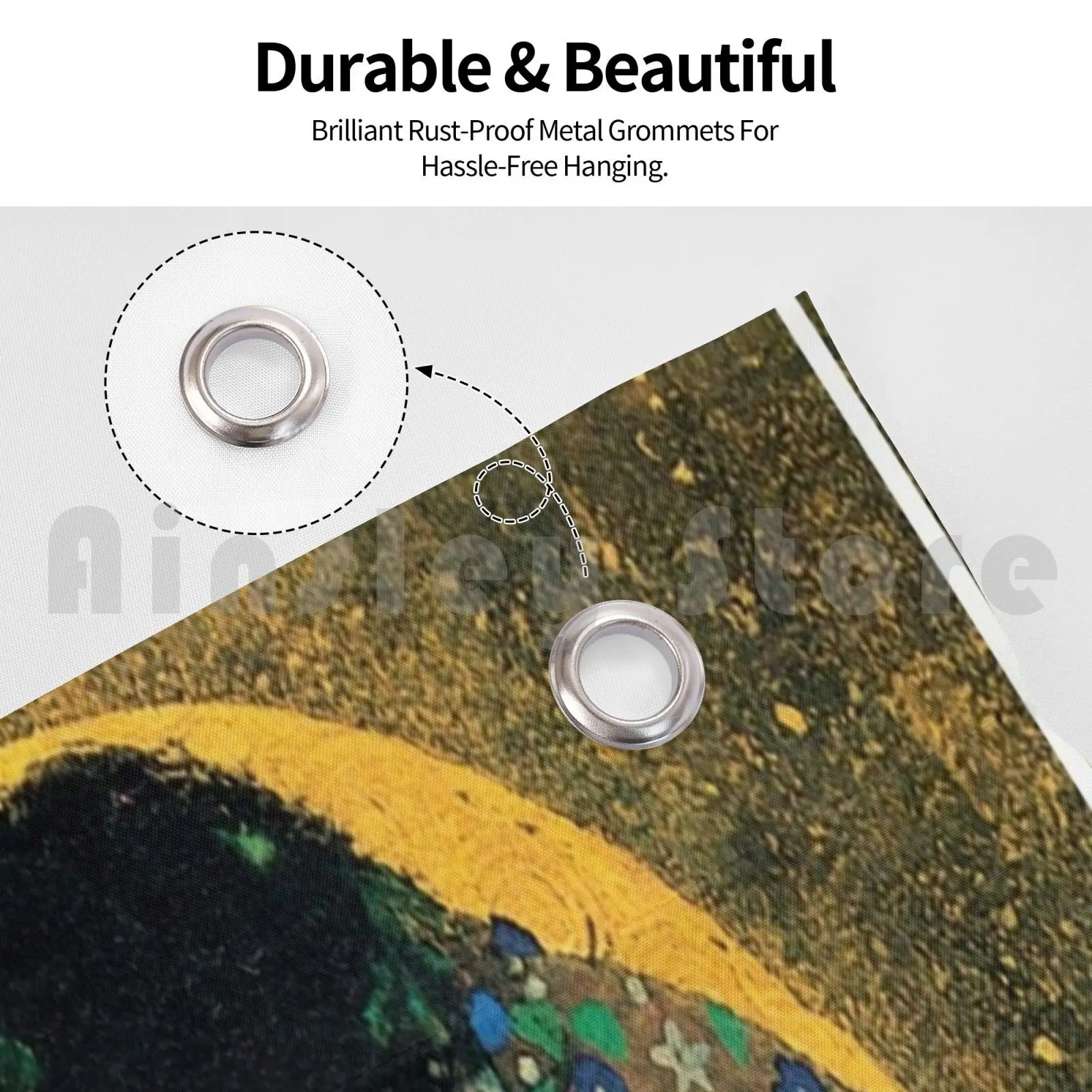 The Kiss Closeup-Gustav Klimt Flag Car Flag مضحك قبلة كليمت غوستاف كليمت رومانسي تقبيل #2