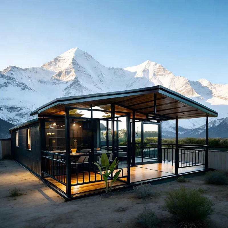 

Роскошный складной крошечный дом 20 футов/40 футов портативный сборный контейнерный дом с солнечной батареей, готовый к прямой, расширяемый сборный дом