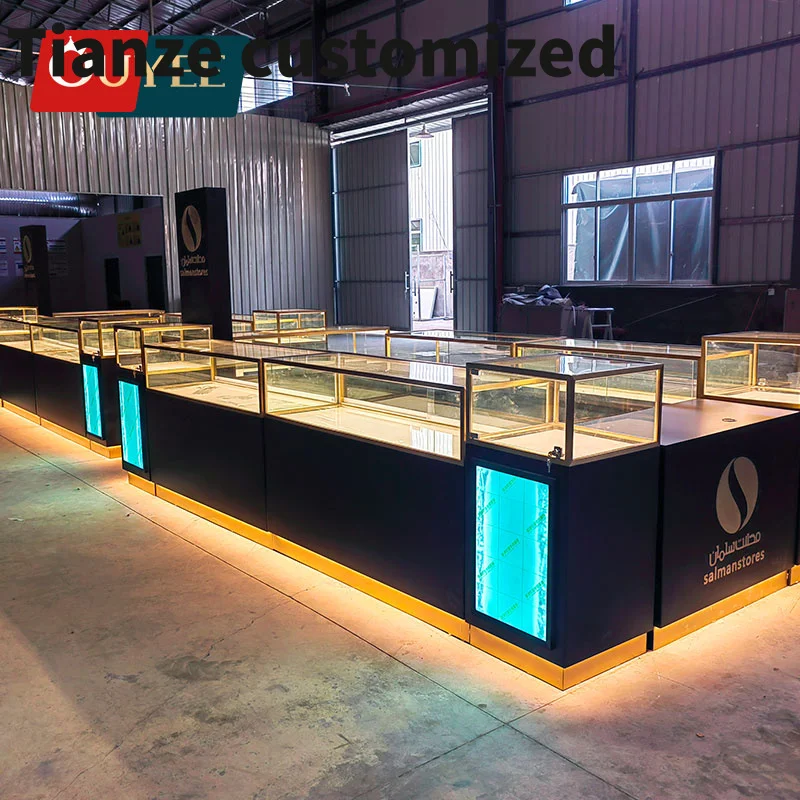 

Customized-Luxury Perfume Mall Kiosk Booth Display Stands Perfume Counter Design Cosmetic Display Showcase Perfume Kiosk Design