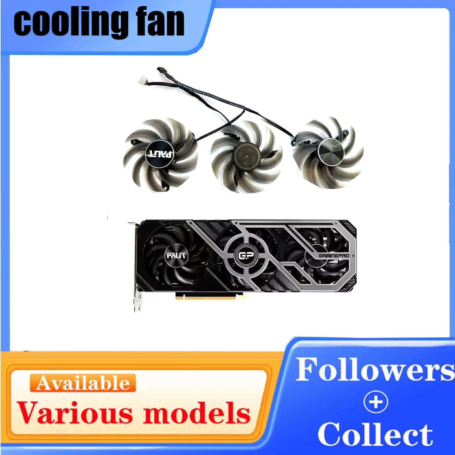 NEW Cooling Fan RTX 3080 3090 GamingPro GPU Fan for Palit RTX 3060Ti 3070 3070Ti 3080 3080Ti 3090 GamingPro Graphics Card